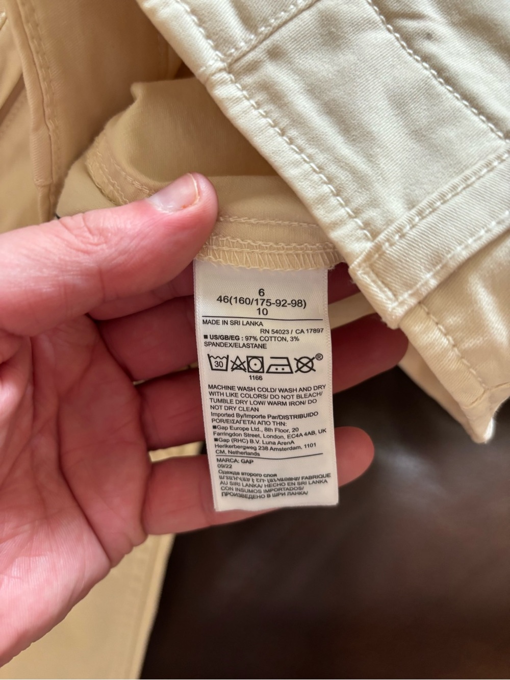 NWT Downtown mid rise GAP khacki Chino Pants - Picture 5 of 5